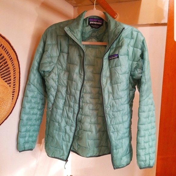 Patagonia Micro Puff Gypsum Green Mint Seafoam XS - Picture 11 of 12